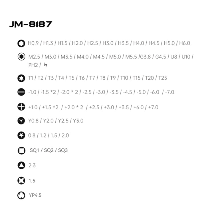 JAKEMY JM - 8187 83 in 1 Magnetic Screwdriver Set, JM - 8187 83 in 1 - ORIWHIZ