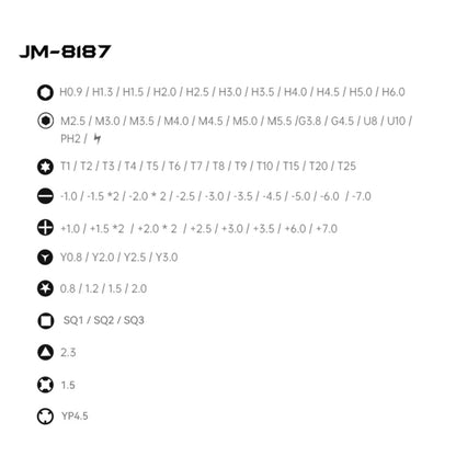 JAKEMY JM - 8187 83 in 1 Magnetic Screwdriver Set, JM - 8187 83 in 1 - ORIWHIZ