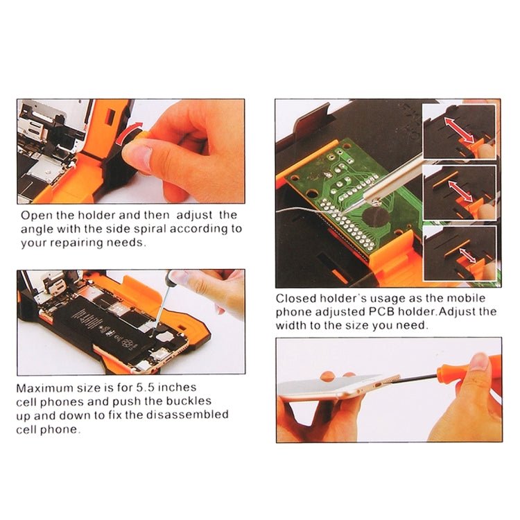 JAKEMY JM - Z13 4 in 1 Adjustable Smart Phone Repair Holder Kit, JM - Z13 - ORIWHIZ