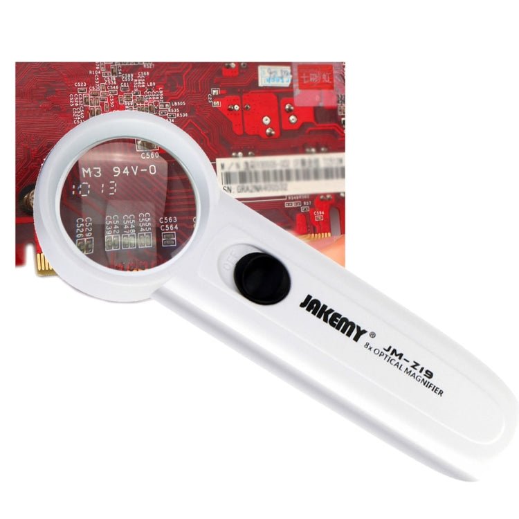 JAKEMY JM - Z19 Portable 8X Optical Magnifier with LED Light, JM - Z19 8X Magnifier - ORIWHIZ
