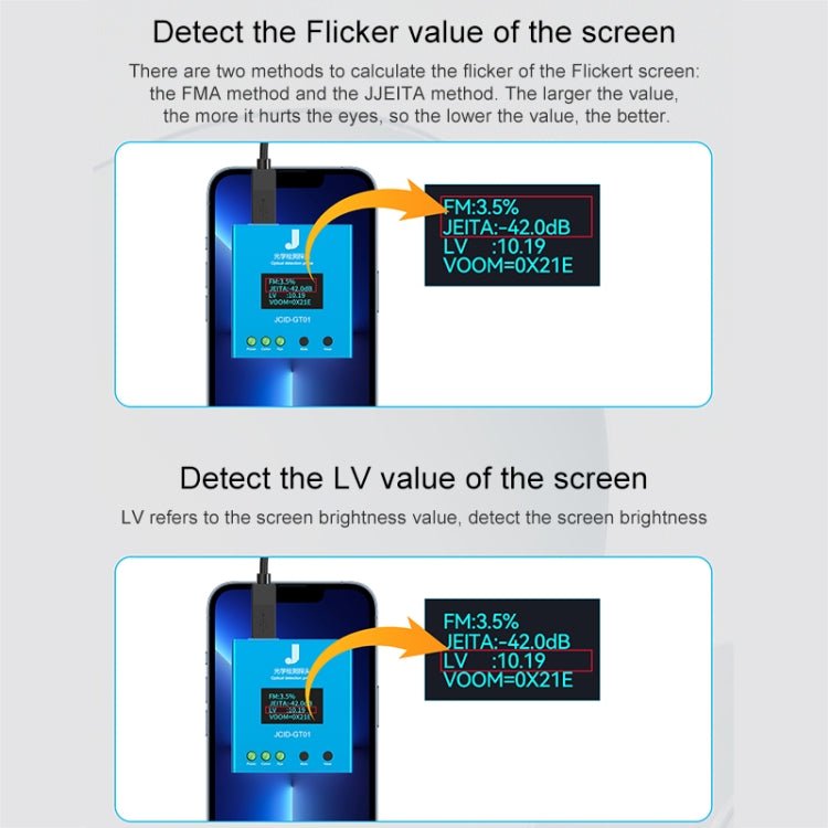 JCID GT01 Optical Detection Probe for Screen Flicker / LV Values Detection, GT01 - ORIWHIZ