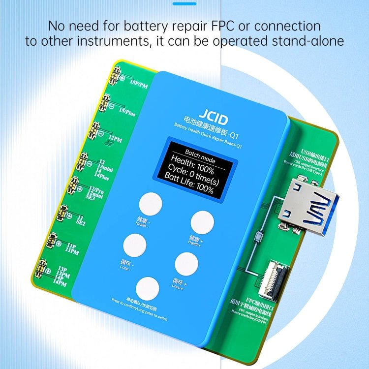 JCID Q1 Battery Health Quick Repair Board For iPhone 11 - 15 Pro Max, Q1 - ORIWHIZ