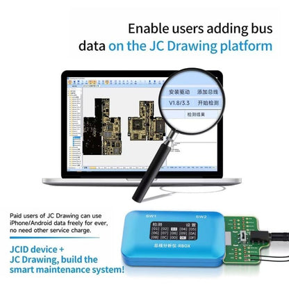 JCID Rbox Bus Analyzer for iPhone and Android Signal Faults Detection, JCID Rbox - ORIWHIZ