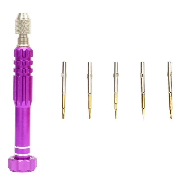 JF - 6688 5 in 1 Metal Multi - purpose Pen Style Screwdriver Set for Phone Repair, 5 in 1 (Red), 5 in 1 (Purple), 5 in 1 (Blue), 5 in 1 (Gold), 5 in 1 (Green) - ORIWHIZ