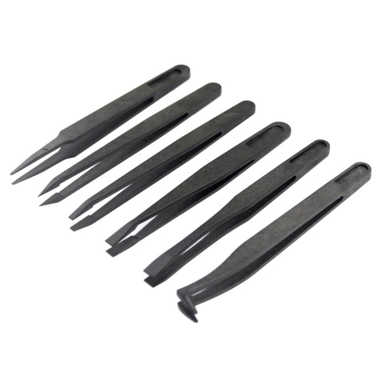 JF - S6in1 6 in 1 Anti - static Carbon Fiber Straight and Curved Tip Tweezers, JF - S 6 in 1 - ORIWHIZ