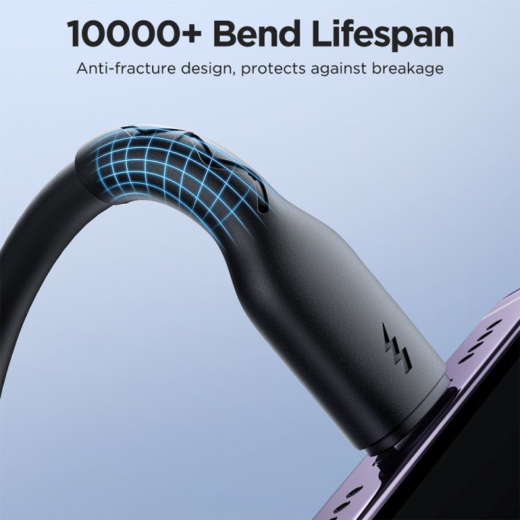 JOYROOM SA38 - AC3 3A USB to USB - C / Type - C Coiled Fast Charging Data Cable, USB to USB - C / Type - C - ORIWHIZ