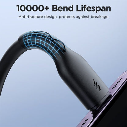 JOYROOM SA38 - AC3 3A USB to USB - C / Type - C Coiled Fast Charging Data Cable, USB to USB - C / Type - C - ORIWHIZ