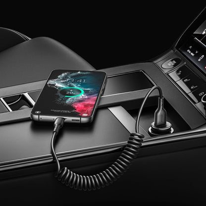 JOYROOM SA38 - AC3 3A USB to USB - C / Type - C Coiled Fast Charging Data Cable, USB to USB - C / Type - C - ORIWHIZ