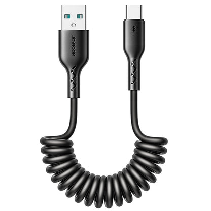 JOYROOM SA38 - AC3 3A USB to USB - C / Type - C Coiled Fast Charging Data Cable, USB to USB - C / Type - C - ORIWHIZ