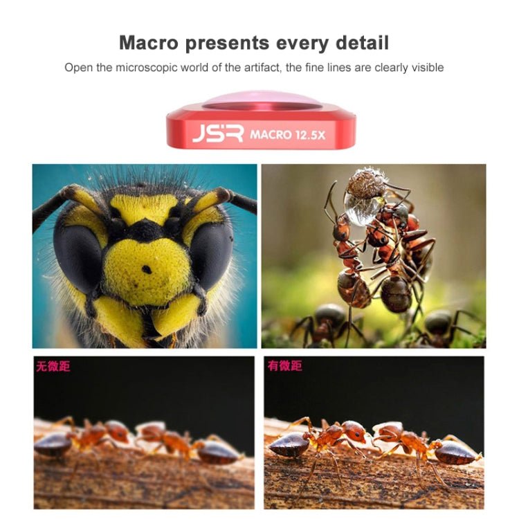 JSR 5 in 1 CR Super Wide Angle Lens 12.5X Macro Lens + CPL Lens + Star + ND16 Lens Filter Set for DJI OSMO Pocket, Macro Lens+CPL+ Star+ND16+CR - ORIWHIZDJI & Insta360 AccessoriesJSRLens Accessories