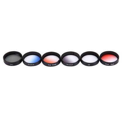 JUNESTAR 6 in 1 Professional 34mm Lens Filter(CPL + UV + Gradual Red + Gradual Orange + Gradual Blue + Gradual Grey) for DJI Phantom 3 & 4 - ORIWHIZDJI & Insta360 AccessoriesDJI Phantom SeriesJSR