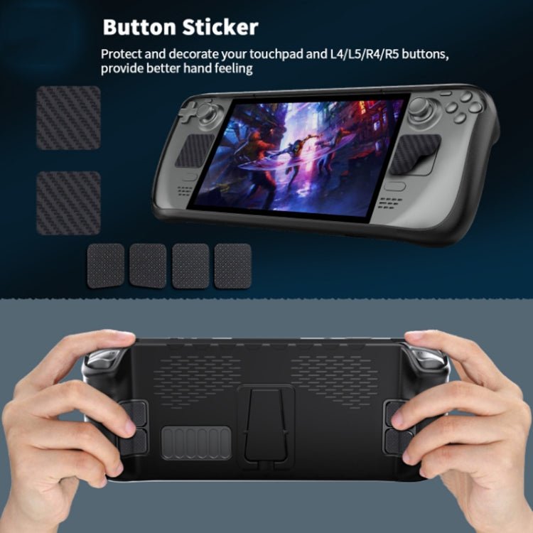 JYS For Steam Deck Handheld TPU Case + Touchpad Button Sticker, TPU Case + Touchpad Button Sticker - ORIWHIZSteam Deck AccessoriesSteam Deck Accessories Cover CaseToys & Hobbies