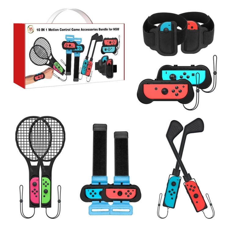 JYS JYS - NS215 10 In 1 Somatosensory Sports Accessories Set for Nintendo Switch, JYS 10 In 1 - ORIWHIZGamepadsNintendo AccessoriesToys & Hobbies