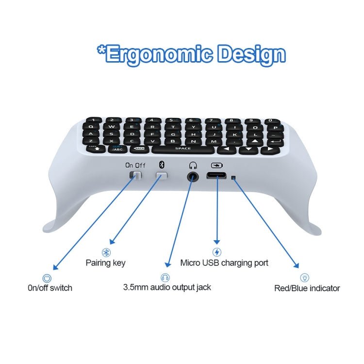 JYS - P5121 Bluetooth Wireless Handle Keyboard Can Chat Voice External Keyboard Suitable For PS5, JYS - P5121 - ORIWHIZSony AccessoriesSony Accessories GamepadsToys & Hobbies