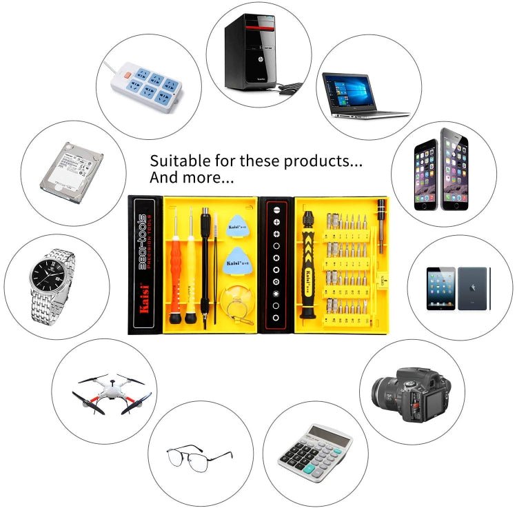 Kaisi 3801 38 in 1 Multifunctional Computer Phone Repair Tool Set, 38 in 1 - ORIWHIZ