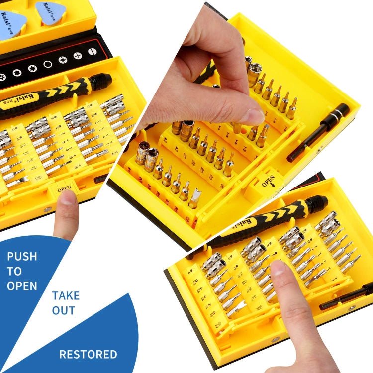 Kaisi 3801 38 in 1 Multifunctional Computer Phone Repair Tool Set, 38 in 1 - ORIWHIZ