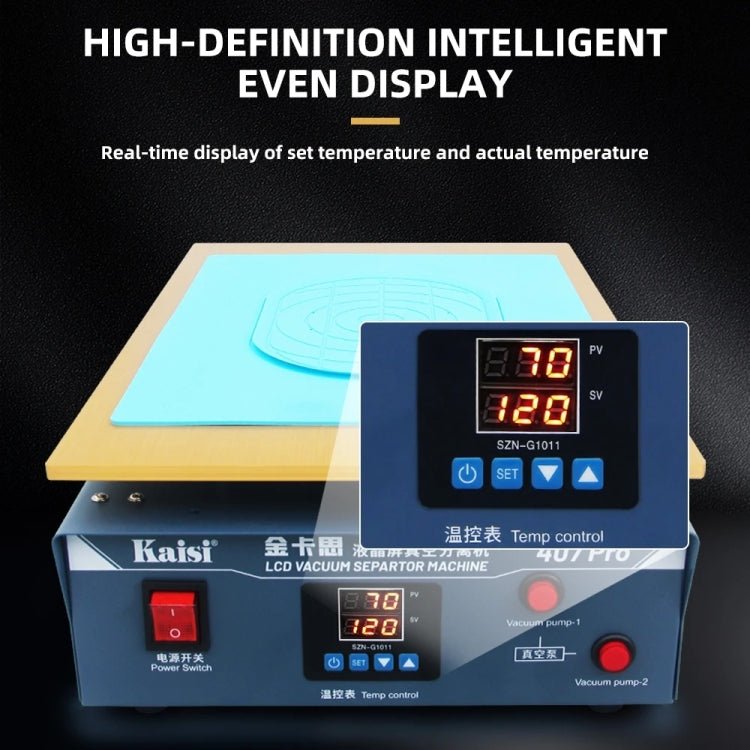 Kaisi 407 Pro 17 inch Dual Vacuum Pump LCD Screen Separator Machine, AU Plug, UK Plug, EU Plug - ORIWHIZ