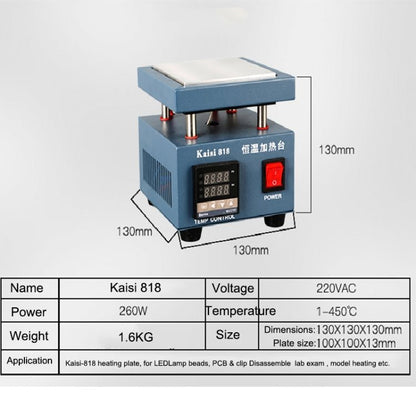 Kaisi 818 Heating Station Constant Temperature Heating Plate, US Plug, Kaisi 818 US Plug, Kaisi 818 EU Plug - ORIWHIZ