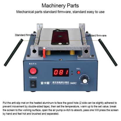 Kaisi 948C 7 inch LCD Touch Screen Separator Machine Vacuum Pump segregator, US Plug, 7 inch US Plug, 7 inch EU Plug - ORIWHIZ
