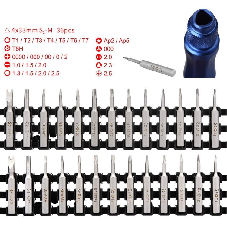 Kaisi K - 1936 36 in 1 Precision Screwdriver Set Electronic Repair Tool Kit, K - 1936 - ORIWHIZ
