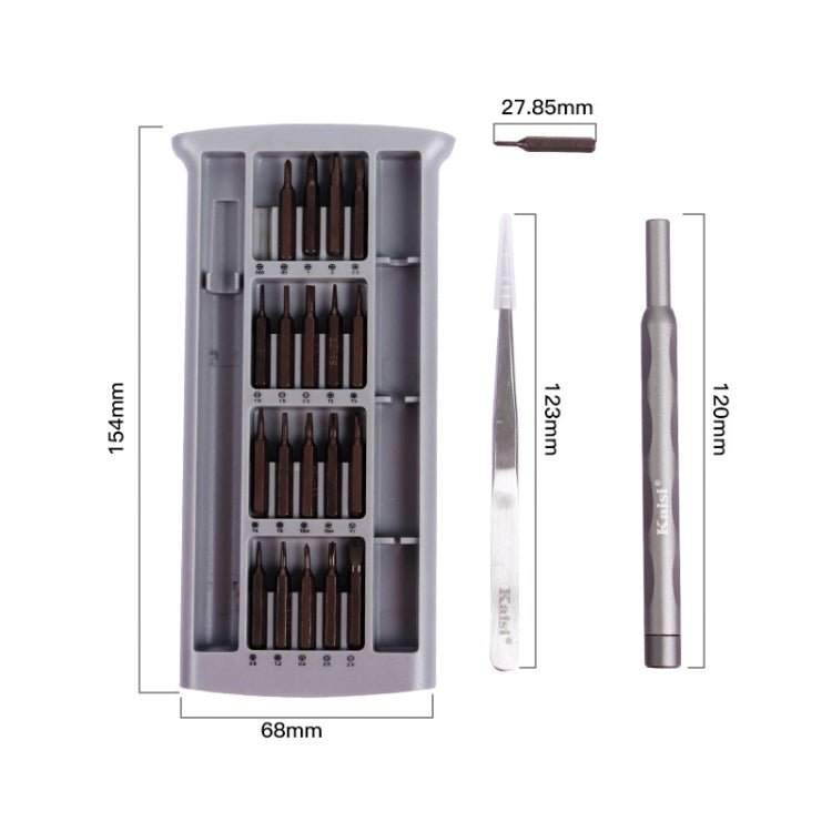 Kaisi K - 3022A 22 in1 High Precision Screwdriver Set Magnetic Screwdriver Bits, K - 3022A, K - 3022B - ORIWHIZ