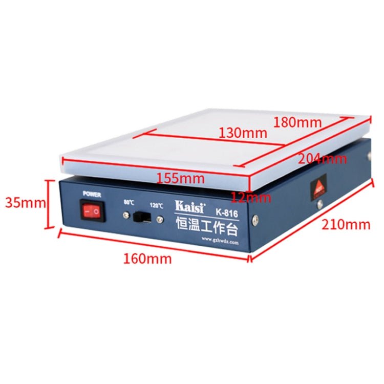 Kaisi K - 816 Constant Temperature Heating Plate LCD Screen Open Separator Desoldering Station With Silicone Pad, US Plug, Kaisi K - 816 US Plug, Kaisi K - 816 EU Plug - ORIWHIZ