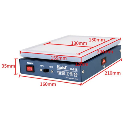 Kaisi K - 816 Constant Temperature Heating Plate LCD Screen Open Separator Desoldering Station With Silicone Pad, US Plug, Kaisi K - 816 US Plug, Kaisi K - 816 EU Plug - ORIWHIZ