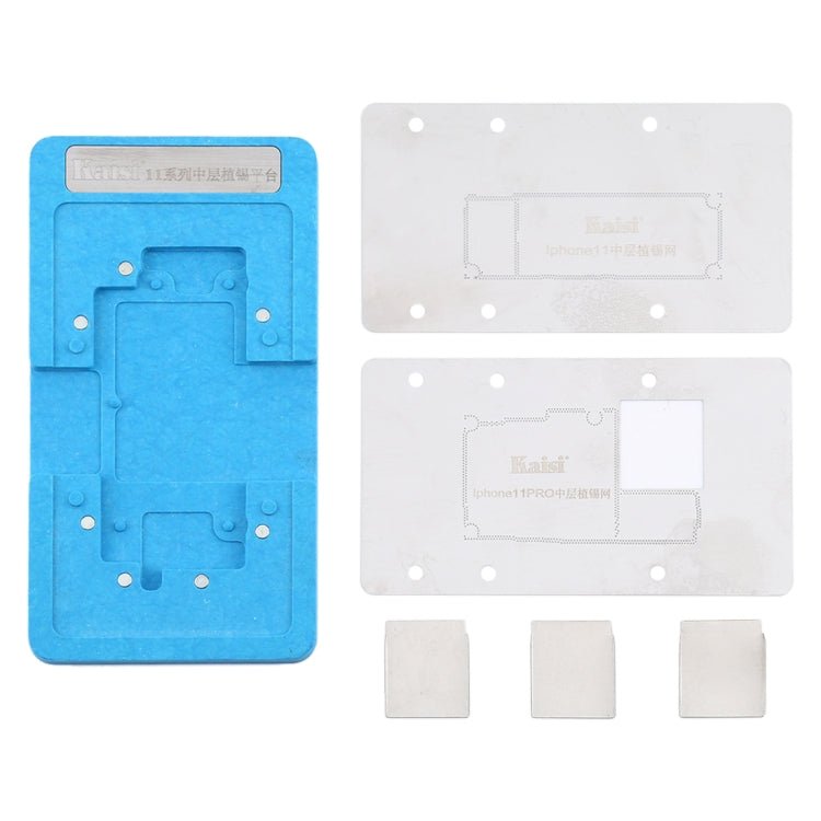 Kaisi Mainboard Middle Layer Board BGA Reballing Stencil Plant Tin Platform for iPhone 11 / 11 Pro, Kaisi Stencil Plant for iPhone 11 Series - ORIWHIZ