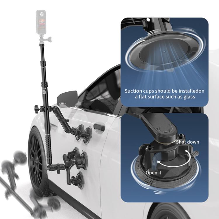 Kewig QG - 11 Sports Camera Extended Suction Cup Selfie Stick Car Roof Fixed Shooting Bracket - ORIWHIZDJI & Insta360 AccessoriesKewigSuction Cup Mount