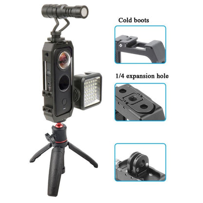 KF42730 For Insta360 One X2 Metal Camera Vertical Cage Protection Frame with Cold Shoe, For Insta360 One X - 2 - ORIWHIZDJI & Insta360 AccessoriesInsta360 X SeriesProtection & Cases