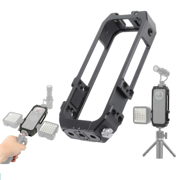 KF42730 For Insta360 One X2 Metal Camera Vertical Cage Protection Frame with Cold Shoe, For Insta360 One X - 2 - ORIWHIZDJI & Insta360 AccessoriesInsta360 X SeriesProtection & Cases