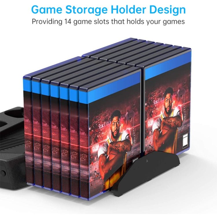 KJH P5 - 010 - 2 Multi - function Charging Cooling Fan Base with Storage Tray Bracket For PS5 De / UHD, KJH P5 - 010 - 2 - ORIWHIZSony AccessoriesSony Accessories Charger & PowerToys & Hobbies