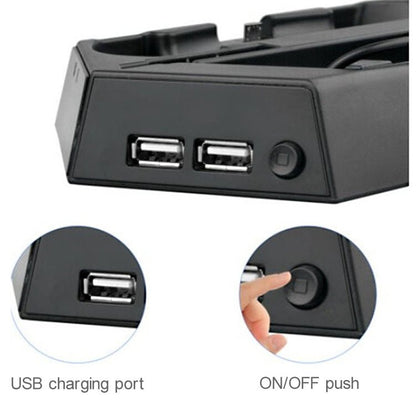 KJH PSLIM - 03 Multi - function Host Bracket Cooling Fan Ultra - thin Machine Bracket Fan Charger for PS4 / SLIM Console, PSLIM - 03 - ORIWHIZKJHSony AccessoriesSony Accessories Charger & Power