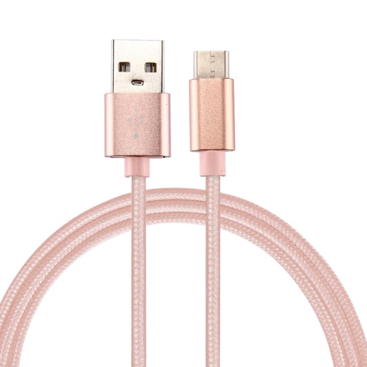 Knit Texture USB to USB - C / Type - C Data Sync Charging Cable, Cable Length: 50cm - ORIWHIZ