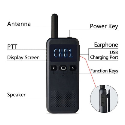 KSUN X - 30 M2 Outdoor Handheld Mini Walkie Talkie Color Random Delivery - ORIWHIZConsumer ElectronicsKSUNWalkie Talkie