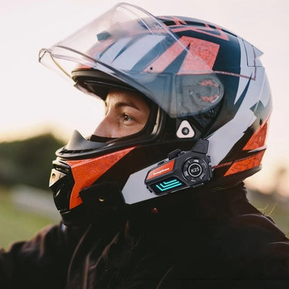 KUQIBAO Motorcycle Helmet Waterproof Bluetooth - compatible Headset With Light - ORIWHIZConsumer ElectronicsKUQIBAOMotorcycle Walkie Talkie