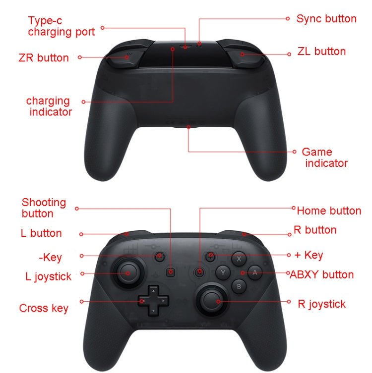 L - 0326 Wireless Gamepad For Switch Pro,Style:, Black, Green Pink, Black - Full Function + NFC + Wake - up (1: 1), Green Pink - Full Function + NFC + Wake - up (1: 1), Monster Hunter Full Function + NFC + Wake - up (1: 1), Black - Full Function HD Edition����... - ORIWHIZNintendo AccessoriesNintendo Accessories GamepadsToys & Hobbies