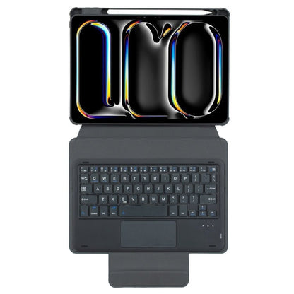 L13 - A 360 Rotation Acrylic Transparent Bluetooth Keyboard Leather Case With Touch Control, L13 - A - ORIWHIZApple AccessoriesiPad KeyboardiPad Keyboard For iPad Pro