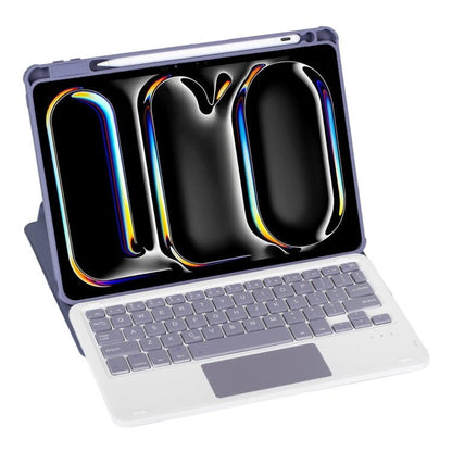 L13 - A 360 Rotation Acrylic Transparent Bluetooth Keyboard Leather Case With Touch Control, L13 - A - ORIWHIZApple AccessoriesiPad KeyboardiPad Keyboard For iPad Pro