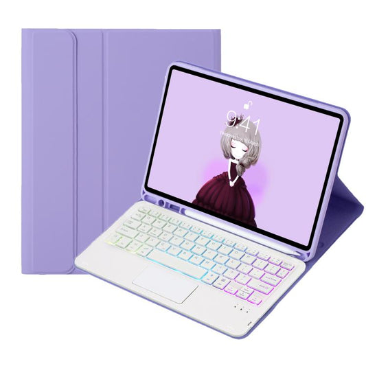 Lambskin Pen Slot Touch Pad Backlight Bluetooth Keyboard Leather Tablet Case, For iPad Air 2022&2020 / Pro 11 2021&2020&2018, For iPad 10.2 2021&2020&2019/Air 2019/Pro 10.5, For iPad 9.7 2018&2017 / Pro 9.7 / Air 2 - ORIWHIZApple AccessoriesiPad KeyboardiPad Keyboard For iPad Pro