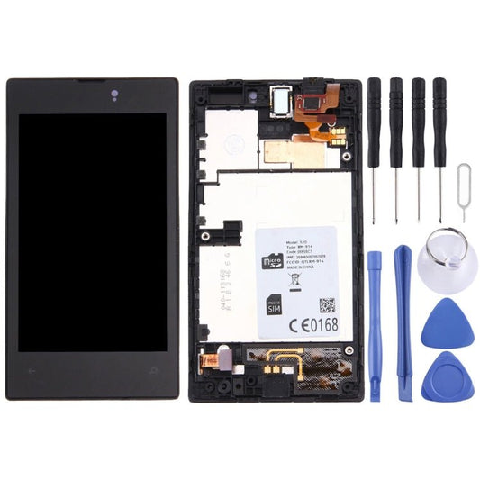 LCD Display + Touch Panel with Frame for Nokia Lumia 520, For Nokia Lumia 520 - ORIWHIZ