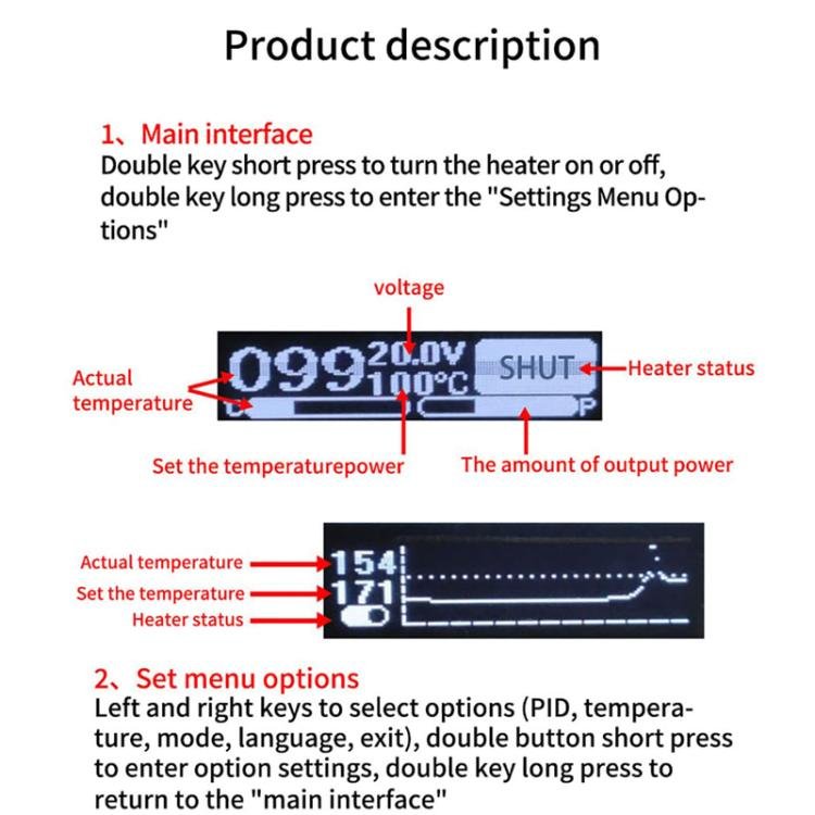 LCD Intelligent Temperature Control Screen Displays Double - Layer Heating Plate - ORIWHIZ