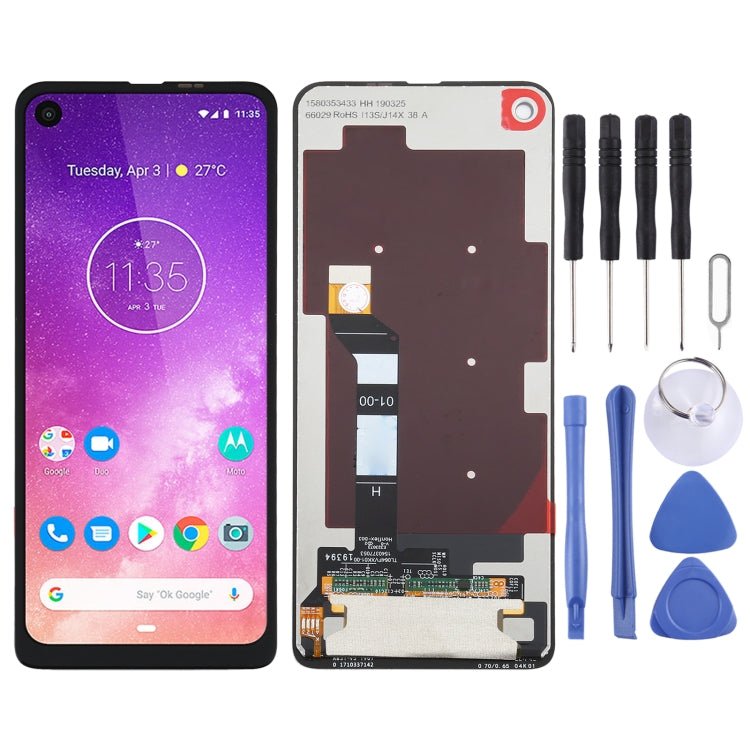 LCD Screen and Digitizer Full Assembly for Motorola One Vision, For Moto One Vision - ORIWHIZ