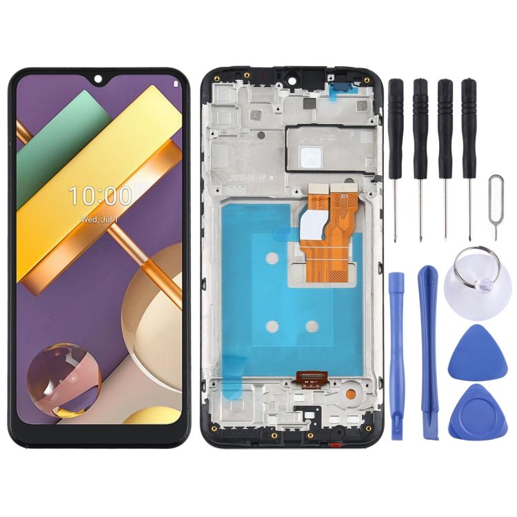 LCD Screen and Digitizer Full Assembly With Frame for LG K22 LMK200Z, LMK200E, LMK200B, LM - K200, For LG K22 - ORIWHIZ