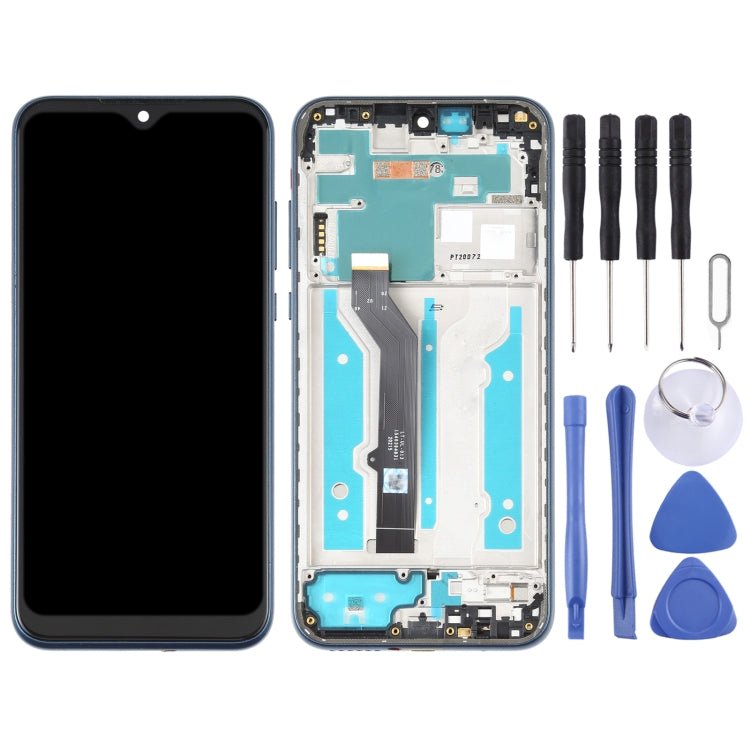 LCD Screen and Digitizer Full Assembly with Frame for Motorola Moto E (2020), For Motorola Moto E (2020) - ORIWHIZ