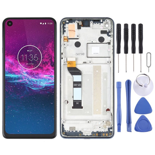 LCD Screen and Digitizer Full Assembly with Frame for Motorola One Action XT2013 - 1 XT2013 - 2 XT2013 - 4, For Motorola One Action - ORIWHIZ