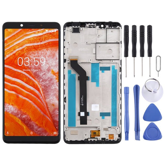 LCD Screen and Digitizer Full Assembly with Frame for Nokia 3.1 Plus TA - 1118, For Nokia 3.1 Plus - ORIWHIZ