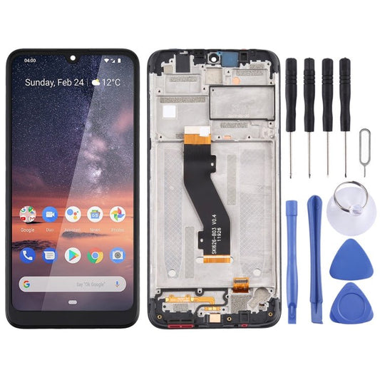 LCD Screen and Digitizer Full Assembly With Frame for Nokia 3.2, For Nokia 3.2 - ORIWHIZ