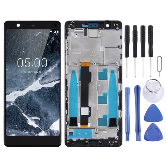 LCD Screen and Digitizer Full Assembly with Frame for Nokia 5.1 TA - 1061 TA - 1075 TA - 1076 TA - 1088 TA - 1081, For Nokia 5.1 - ORIWHIZ