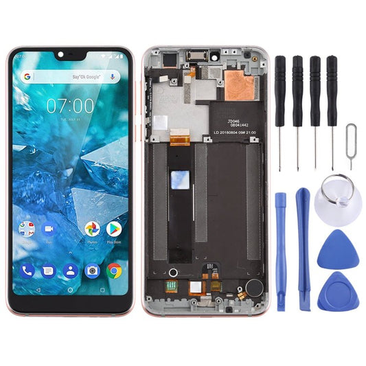 LCD Screen and Digitizer Full Assembly with Frame for Nokia 7.1 TA - 1100 TA - 1096 TA - 1095 TA - 1085 TA - 1097, For Nokia 7.1 - ORIWHIZ